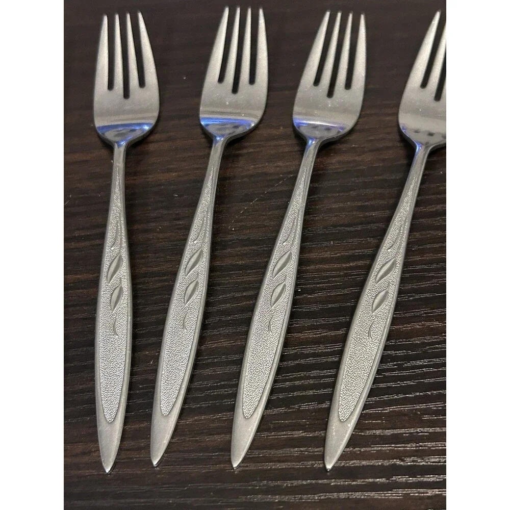 7 Oneida Royal Harvest Salad Forks William A Rogers Premier Stainless Vintage